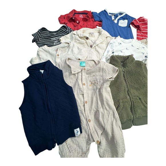 Baby Clothes Bundle‎ 12-24 Months Vest Shirts Romper Bodysuits Set Old Navy - Picture 2 of 15